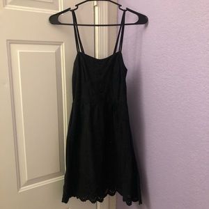 Xhilartion black lace eyelet dress